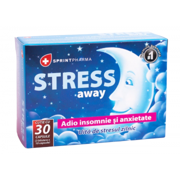 Supliment alimentar pentru tulburari de somn Stress Away, 30 capsule, Sprint Pharma