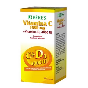 beres vitamina c 1000mg+vit d3 4000 ui ctx40 cpr