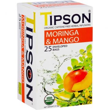 Ceai moringa organic mango 25dz - TIPSON