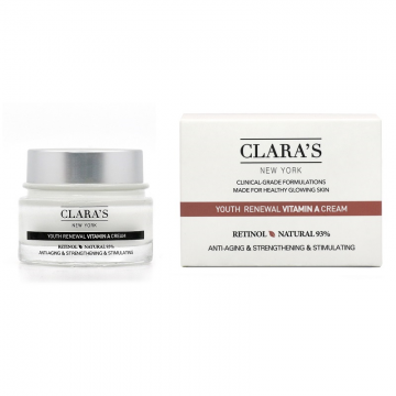 Crema hidratanta pentru ten cu Vitamina A si Retinol, 50ml, Clara's New York