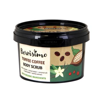 Exfoliant corporal cu cafea, cacao si vanilie Berrisimo, 350g, Beauty Jar