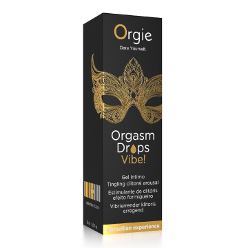 Gel intim vibrator, Orgasm Drops Vibe, piersici, 15 ml, Orgie