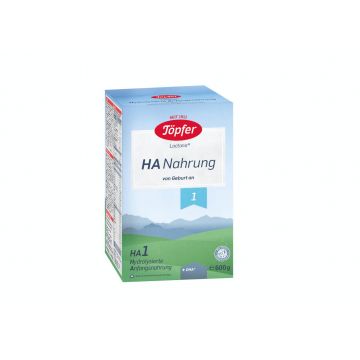 Lapte praf hipoalergenic HA1, de la naștere, 600 g, Topfer