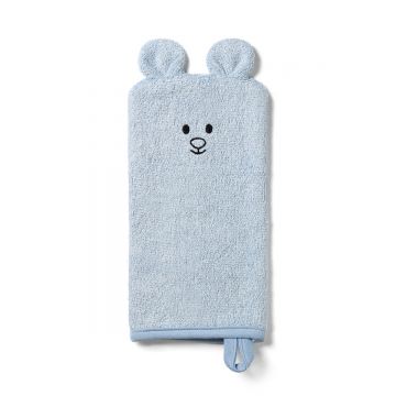 Manusa din bambus pentru baie, Albastru, Babyono