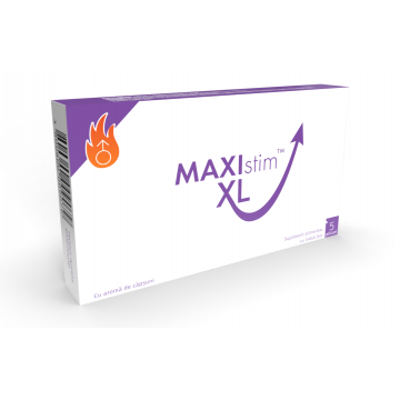 Maxistim XL cu aroma de capsuni, 5 plicuri, NaturPharma