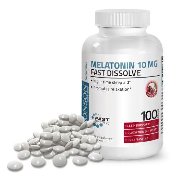 Melatonina 10mg Cherry Flavour, 100 tablete, Bronson Laboratories