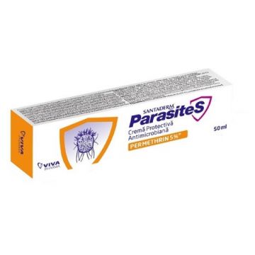 Santaderm ParasiteS Crema protectiva antimicrobiana cu permethrin 5% - 50ml