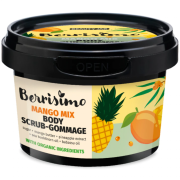 Scrub corporal cu zahar si unt de mango Berrisimo, 280g, Beauty Jar