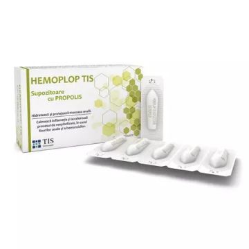 Supozitoare cu propolis Hemoplop Tis, 10 bucati, Tis Farmaceutic