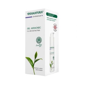 vivanatura gel antiacneic cu ulei de tea tree 50ml