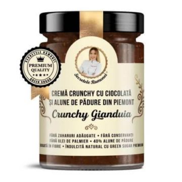 Crema crunchy gianduia cu ciocolata si alune de padure, 350 g, Secretele Ramonei