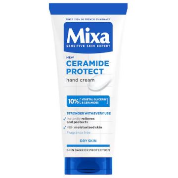 Crema de maini 10% glicerina vegetala piele foarte uscata Ceramide Protect, 100ml, Mixa