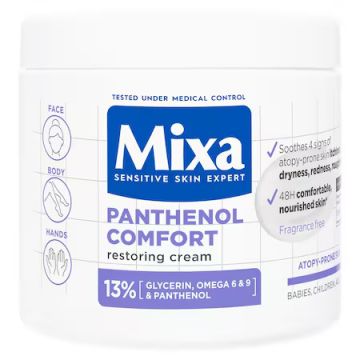 Crema reparatoare pentru fata si corp 13% glicerina piele atopica Panthenol Comfort, 400ml, Mixa