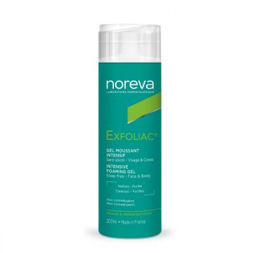 Gel spumant intensiv pentru ten acneic Noreva Exfoliac, 200 ml