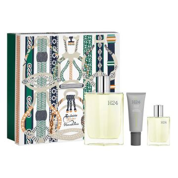 Hermes H24, Barbati, Apa de Toaleta,100ml + Crema hidratanta pentru fata, 20ml + Apa de toaleta 5ml