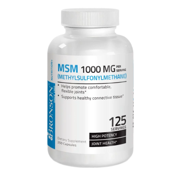 MSM, 1000 mg, 250 capsule, Bronson Laboratories