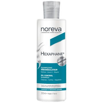 Sampon seboreglator pentru par cu tendinta de ingrasare Noreva Hexaphane, 250 ml