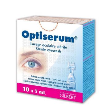 Solutie oculara sterila, 10 x 5ml, Optiserum