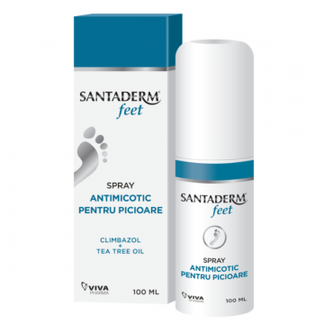 Spray antimicotic pentru picioare Santaderm Feet, 100g