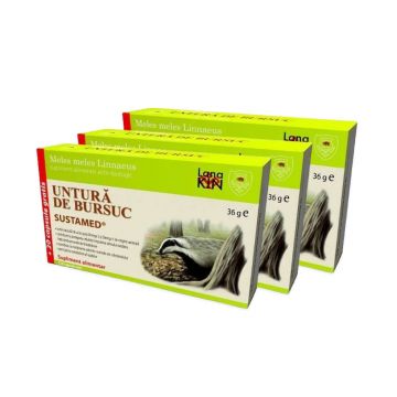 Untură de bursuc, 3 x 120 capsule, Sustamed 