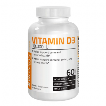 Vitamina D3, 10000 UI, 60 capsule, Bronson Laboratories