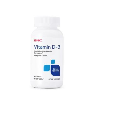 Vitamina D3 25mcg 1000UI GNC 180 tablete