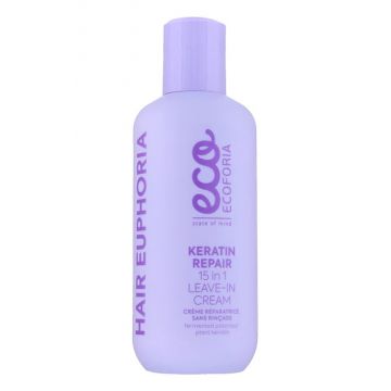 Crema 15 in 1 pentru refacerea parului Keratin Repair, 200ml, Ecoforia