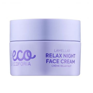 Crema de noapte cu efect relaxant pentru fata Laveder Clouds Lamellar, 50ml, Ecoforia