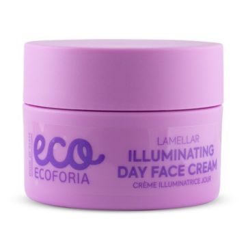 Crema de zi cu efect de iluminare pentru fata Lavender Clouds Lamellar, 50ml, Ecoforia