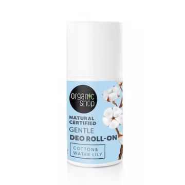 Deodorant natural roll-on Gentle Cotton Water Lily, 50ml, Organic Shop