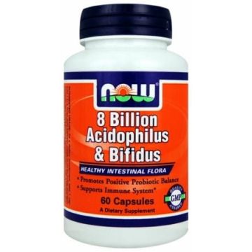 Now 8 Billion Acidophilus Bifidus 60 veg caps