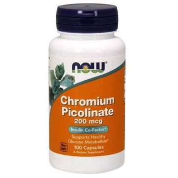 Now Chromium Picolinate 200 mcg 100 vcaps