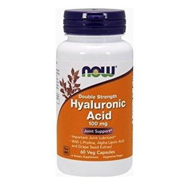 Now Hyaluronic Acid 100 mg Double Strength 60 veg caps