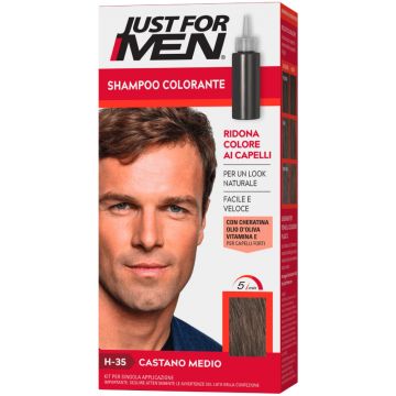 Sampon colorant Castano Medio H-35, 66ml, Just For Men