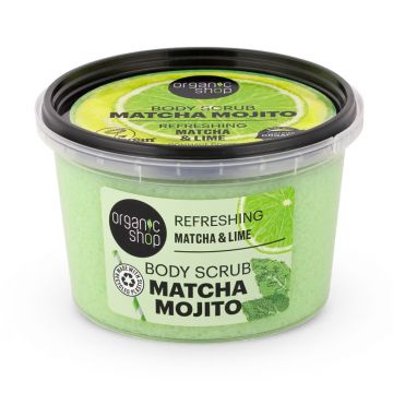 Scrub de corp Refreshing Matcha Mojito, 250ml, Organic Shop