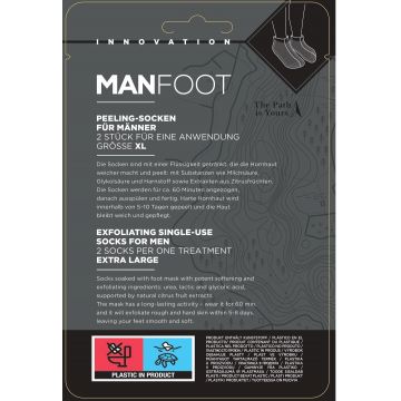 Sosete exfoliante pentru barbati ManFoot, 1 bucata, SheCosmetic