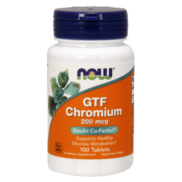 Now GTF Chromium 200 mcg 100 tab
