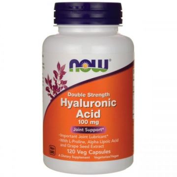 Now Hyaluronic Acid 100 mg Double Strength 120 veg caps