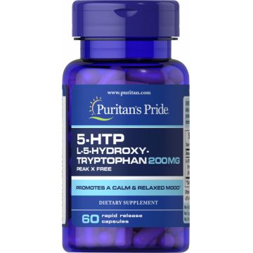 Puritan s Pride 5-HTP (L-5-Hydroxy-Tryptophan) 200 mg 60 caps