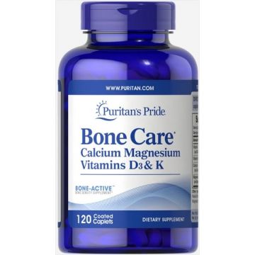 Puritan s Pride Bone Care Calcium, Mag, vit. D3 K 120 caps