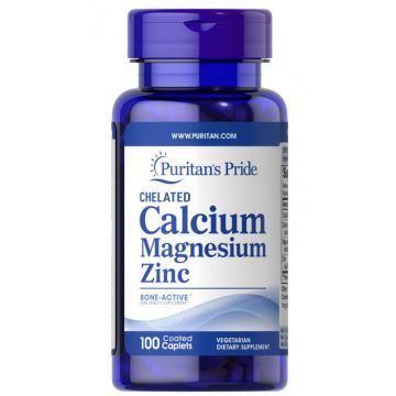 Puritan s Pride Chelated Calcium Magnesium Zinc 100 caps