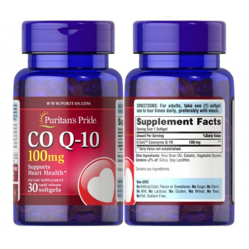 Puritan s Pride CO Q-10 100 mg 30 softgels