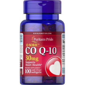 Puritan s Pride CO Q-10 Q-Sorb 30 mg 100 softgels