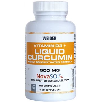 Weider Vitamin D3 and Liquid Curcumin 90 caps