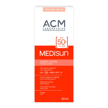 Crema colorata SPF 50+ Light Tint Medisun, 40 ml, Acm