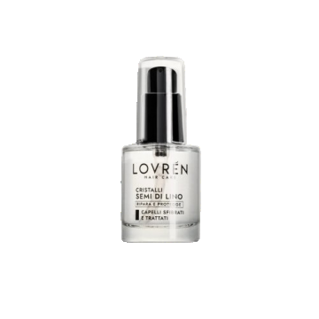 Elixir pentru par deteliorat Cristali Semi Di Lino, 30ml, Lovren