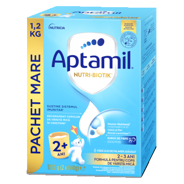 Formula de lapte pentru copii de varsta mica 2-3 ani NUTRI-BIOTIK 2+, 1200g, Aptamil
