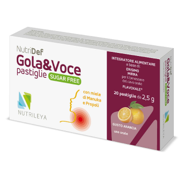 Gola&Voce portocale si miere de Manuka fara zahar NutriDef, 20 dropsuri, Nutrileya