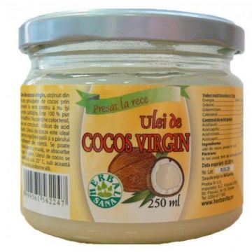 herbavit ulei virgin cocos presat la rece 250ml