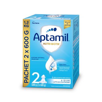 Lapte de inceput pentru 6-12 luni NUTRI-BIOTIK 2, 1200g, Aptamil